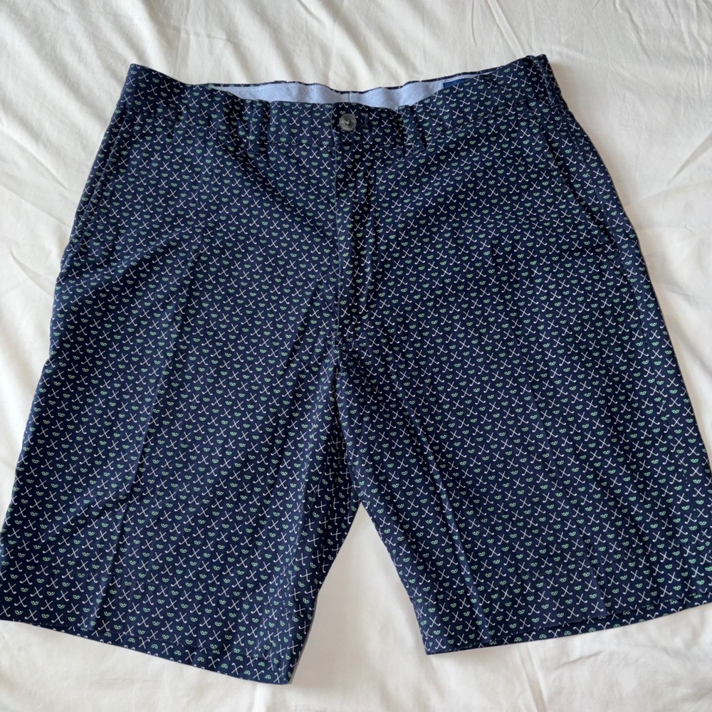 Polo Golf Ralph Lauren Mens 30 Blue Golf Club Embroidered Shorts Classic Fit
